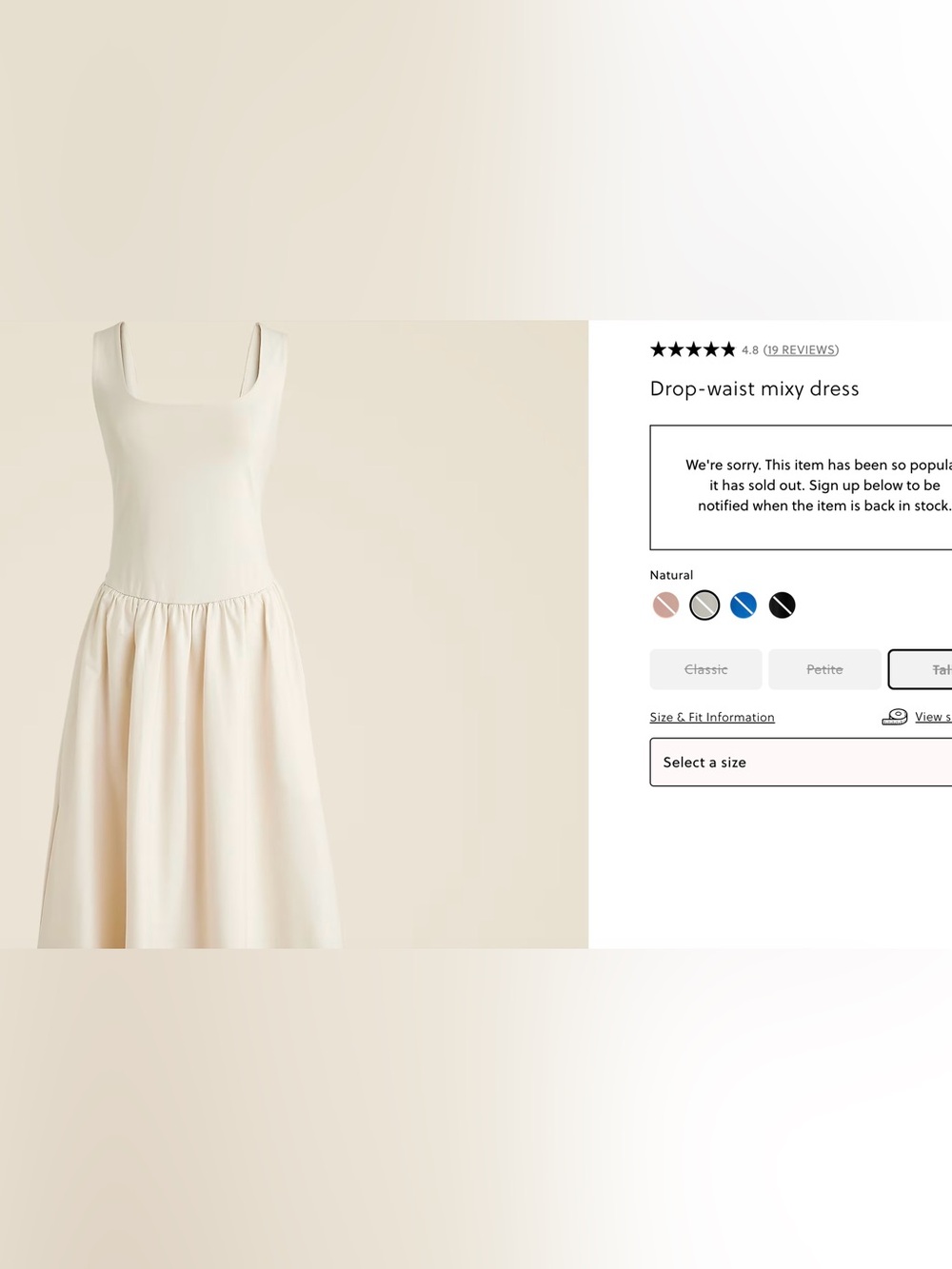 NWT J. CREW DROP-WAIST MIXY DRESS - Picture 9 of 10